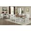 Auletta Dining Table In Distressed White and Distressed Dark Oak