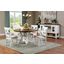 Auletta Round Dining Table In Distressed White and Distressed Dark Oak
