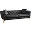Aurora Vegan Leather Sofa In Black