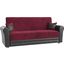 Avalon Upholstered Convertible Sofabed with Storage In Burgundy