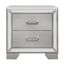 Aveline Night Stand In Metallic And Silver