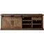 Avondale 86 Inch Barn Door Entertainment Stand TV Console In Brown