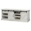 Avondale 86 Inch Barn Door Entertainment Stand TV Console In White