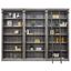 Avondale 96 Inch Tall Wall Bookcase with Ladder In Weathered Gray