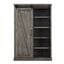 Avondale Rustic Barn Door Office Bookcase In Weathered Gray