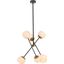 Axl 24 Inch Pendant In Black And Brass With White Shade