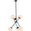 Axl 24 Inch Pendant In Black With White Shade