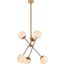 Axl 24 Inch Pendant In Brass With White Shade