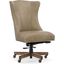 Lynn Beige Leather Home Office Swivel Chair