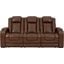 Backtrack Power Reclining Sofa With Adjustable Headrest In Chocolate