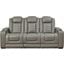 Backtrack Power Reclining Sofa With Adjustable Headrest In Gray