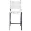 Bahari Woven Counter Stool in White and Black