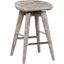 Bali 24 Inch Backless Swivel Counter Stool In Barnwood Wire Brush