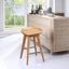 Bali 24 Inch Backless Swivel Counter Stool In Natural