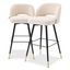 Bar Stool In Cliff Boucle Cream Set Of 2