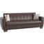 Barato Upholstered Convertible Sofabed with Storage In Brown