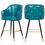 Barbosa Blue Faux Leather Counter/Bar Stool Set of 2