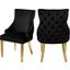 Barnabe Black Velvet Dining Chair Set of 2