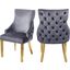 Barnabe Grey Velvet Dining Chair Set of 2