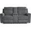 Barnsana Power Reclining Loveseat with Console In Gravel