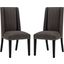 Baron Brown Dining Chair Fabric Set of 2