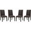 Baron Brown Dining Chair Fabric Set of 4