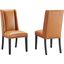 Baron Dining Chair Vinyl Set of 2 In Tan