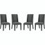 Baron Gray Dining Chair Fabric Set of 4