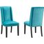 Baron Performance Velvet Dining Chair Set Of 2 In Blue