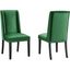 Baron Performance Velvet Dining Chair Set Of 2 In Emerald