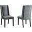 Baron Performance Velvet Dining Chair Set Of 2 In Gray