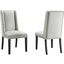 Baron Performance Velvet Dining Chair Set Of 2 In Light Gray
