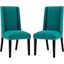 Baron Teal Dining Chair Fabric Set of 2