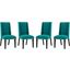 Baron Teal Dining Chair Fabric Set of 4