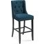 Baronet Azure Tufted Button Upholstered Fabric Bar Stool