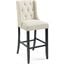 Baronet Beige Tufted Button Upholstered Fabric Bar Stool