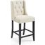 Baronet Beige Tufted Button Upholstered Fabric Counter Stool EEI-3739-BEI
