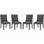 Baronet Gray Dining Chair Fabric Set of 4