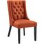 Baronet Orange Button Tufted Fabric Dining Chair