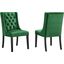 Baronet Performance Velvet Dining Chair Set Of 2 In Emerald