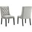 Baronet Performance Velvet Dining Chair Set Of 2 In Light Gray