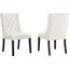 Baronet Performance Velvet Dining Chair Set Of 2 In White