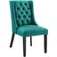 Baronet Teal Button Tufted Fabric Dining Chair