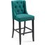 Baronet Teal Tufted Button Upholstered Fabric Bar Stool