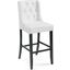 Baronet White Tufted Button Faux Leather Bar Stool