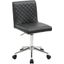 Barry 24.5 Inch Faux Leather Swivel Office Chair In Black