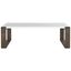 Bartholomew Scandinavian White and Dark Brown Lacquer Coffee Table