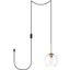 Baxter 1 Light Brass Plug-In Pendant With Clear Glass LDPG2206BR