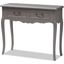 Baxton Studio Capucine Antique French Country Cottage Gray Finished Wood 2-Drawer Console Table