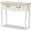 Baxton Studio Capucine Antique French Country Cottage Two Tone Natural Whitewashed Oak And White Finished Wood 2-Drawer Console Table